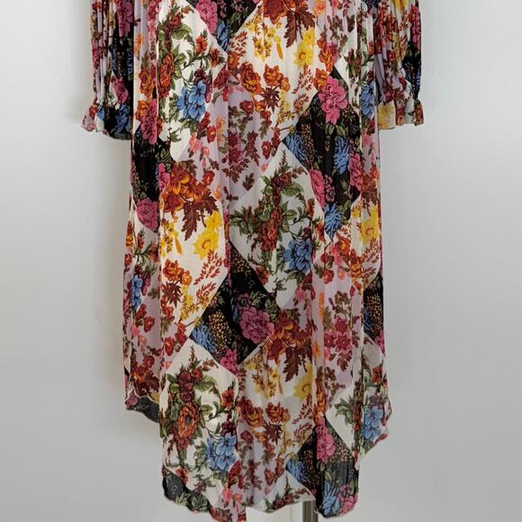 Anthropologie Maeve Shara Pleated Midi Dress Long Sleeve Boho Floral S - Picture 4 of 12